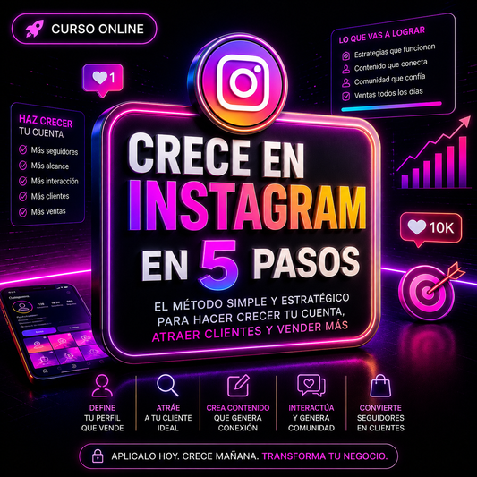 5 PASOS PARA CRECER EN INSTAGRAM 2026